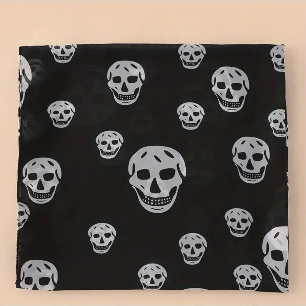 N/A skull scarf